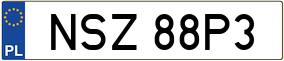 Trailer License Plate